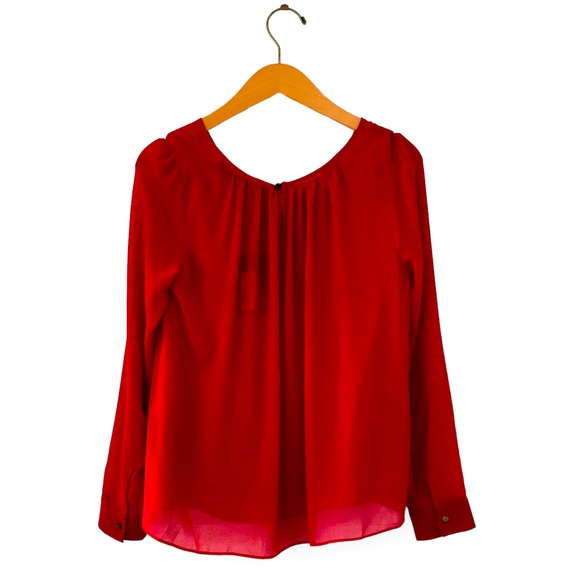 NWT Patterson J. Kincaid Sheer Blouse - Picture 3 of 13